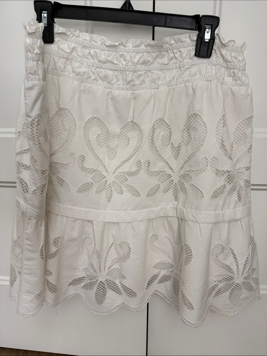 Anthropologie Dresses & Skirts - Anthropologie White Eyelet Tiered Mini Skirt